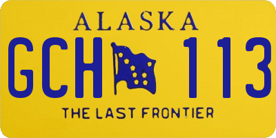 AK license plate GCH113