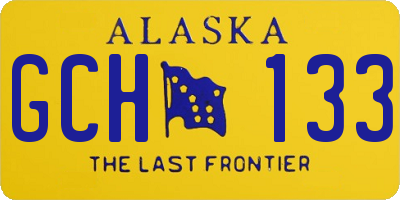 AK license plate GCH133