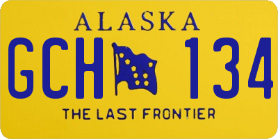 AK license plate GCH134