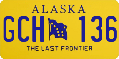 AK license plate GCH136