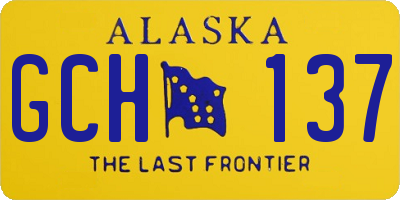 AK license plate GCH137