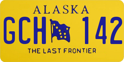 AK license plate GCH142
