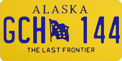 AK license plate GCH144