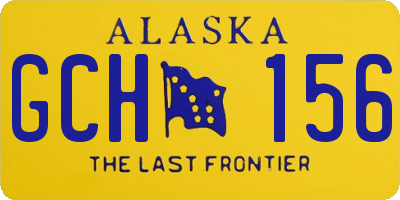 AK license plate GCH156