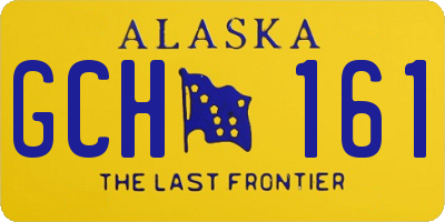 AK license plate GCH161