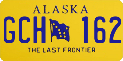 AK license plate GCH162