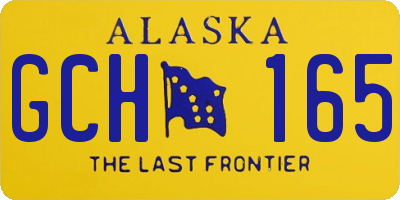AK license plate GCH165