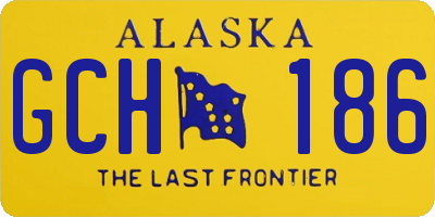 AK license plate GCH186