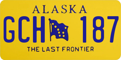 AK license plate GCH187