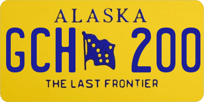 AK license plate GCH200