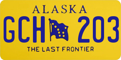 AK license plate GCH203