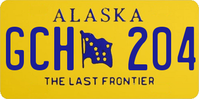 AK license plate GCH204