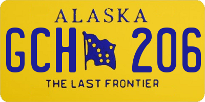 AK license plate GCH206