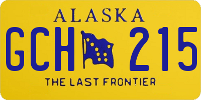 AK license plate GCH215