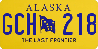 AK license plate GCH218