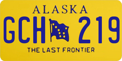 AK license plate GCH219