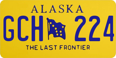 AK license plate GCH224