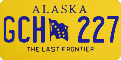 AK license plate GCH227