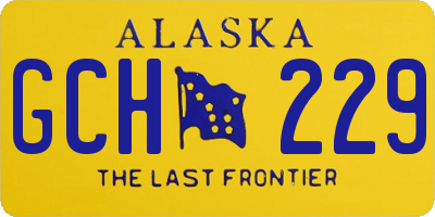 AK license plate GCH229