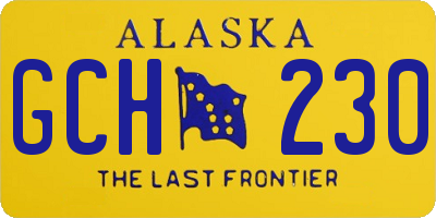 AK license plate GCH230