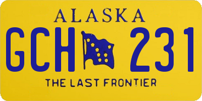 AK license plate GCH231