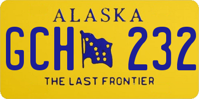 AK license plate GCH232