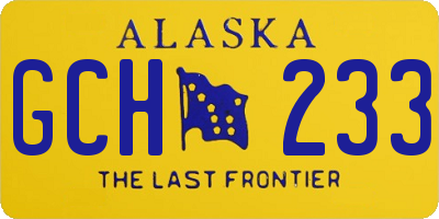AK license plate GCH233