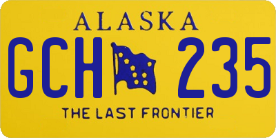 AK license plate GCH235