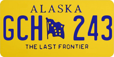 AK license plate GCH243
