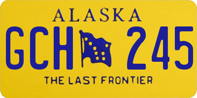 AK license plate GCH245