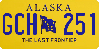 AK license plate GCH251
