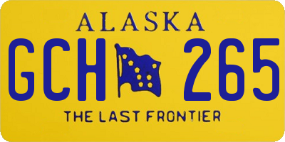 AK license plate GCH265