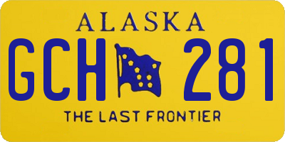 AK license plate GCH281