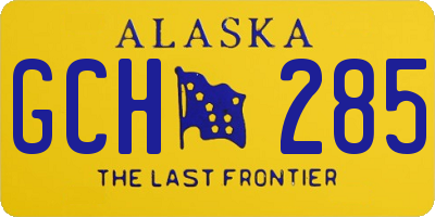 AK license plate GCH285