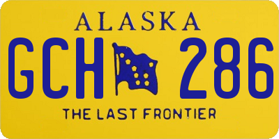 AK license plate GCH286