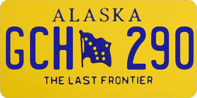 AK license plate GCH290