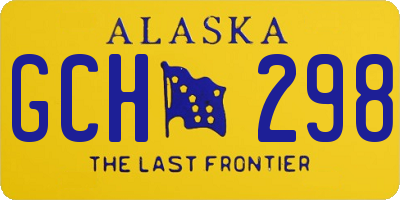 AK license plate GCH298