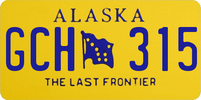 AK license plate GCH315