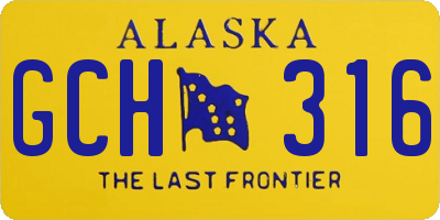 AK license plate GCH316