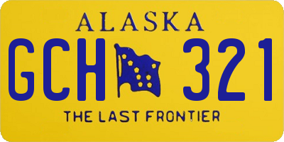 AK license plate GCH321