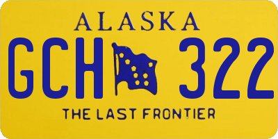 AK license plate GCH322