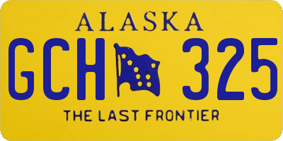 AK license plate GCH325