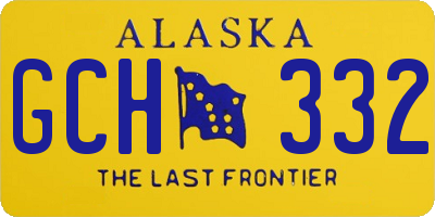 AK license plate GCH332