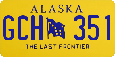 AK license plate GCH351