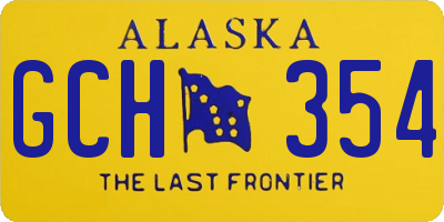AK license plate GCH354
