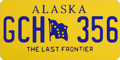 AK license plate GCH356