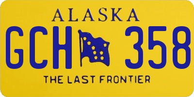 AK license plate GCH358