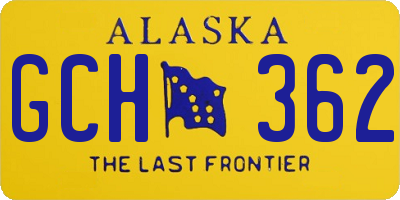AK license plate GCH362