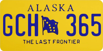 AK license plate GCH365