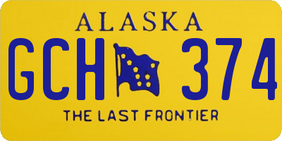 AK license plate GCH374